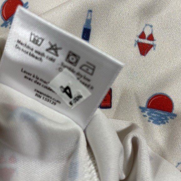 NWT Swannies Golf Polo Shirt Mens Large Swim Pool Pattern Short Sleeve *Logo - Picture 12 of 12